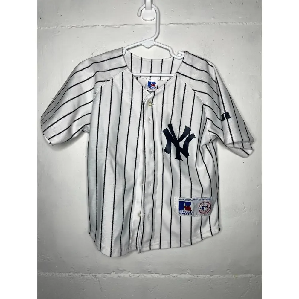 Vintage Youth New York Yankees GIAMBI 25 Jersey Russell Athletic Size 5/6